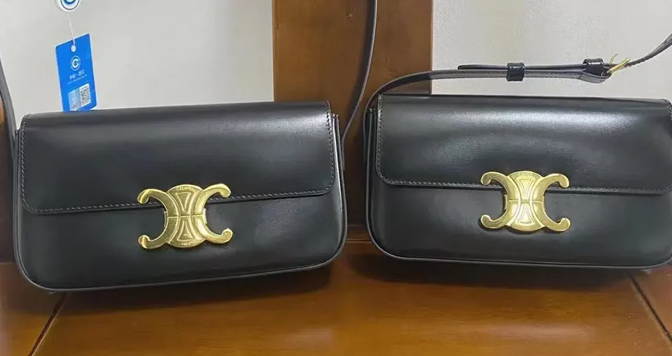 Comparison and evaluation of Celine Triomphe Bag genuine and replica